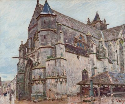 Notre-Dame van Moret in de ochtendregen door Alfred Sisley